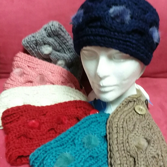 fashion headwear Accessories - Knit headband with pom